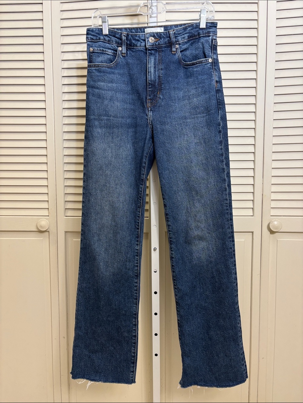 FRAME The Arrow High Rise Wide Leg Jeans Rival Wash Size 28